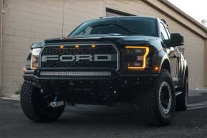 Ford F-150 Raptor Front Bumper - Addictive Desert Designs - Stealth R - Hammer Black - `17-`18 Ford F-150 Raptor Front Bumper - Addictive Desert Designs - Stealth R - Hammer Black - `17-`18